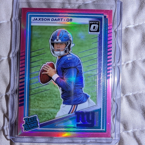 Panini Other - 2025 Panini Donruss NFL Jaxson Dart Pink Optic Preview Rated RC #400 Giants
